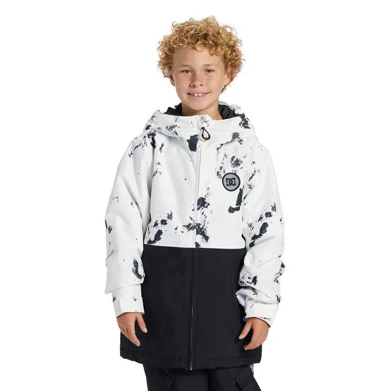 Campera Dc Snow Basis Print Niño Blanco Negro