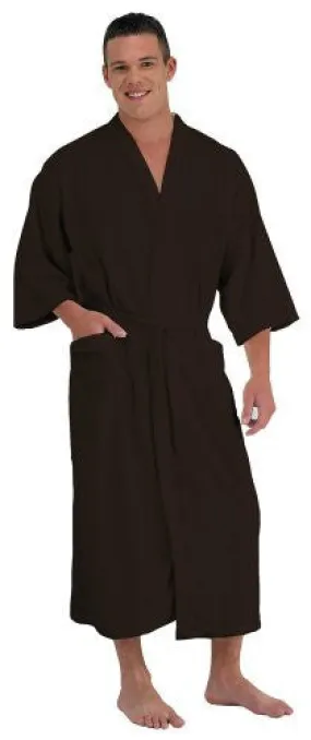 CANYON ROSE CLOUD 9 PLUSH MICROFIBER MEN'S SPA ROBE , CHOCOLATE BROWN, MEDIUM/LARGE