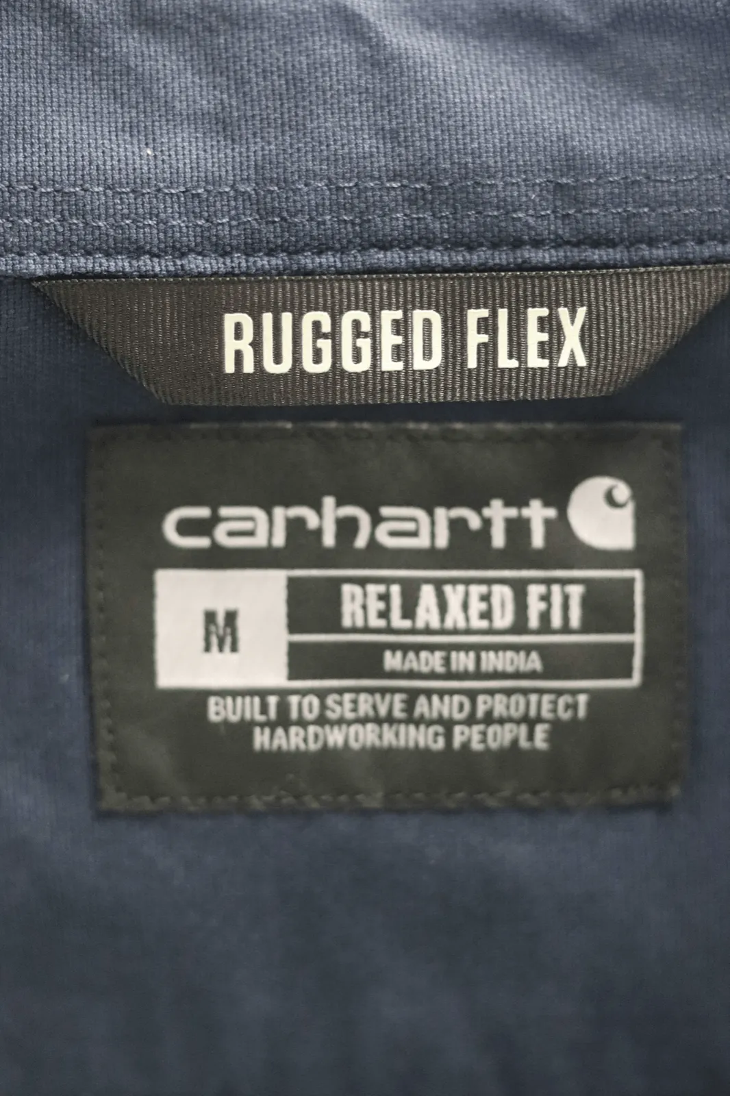 Carhartt Men's Flannel Shirt Rugged Flex Navy Long Sleeve (326)