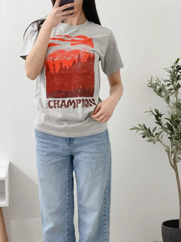 Champion Classic Graphic T-shirt Oxford Gray GT23H 586ZWA 806