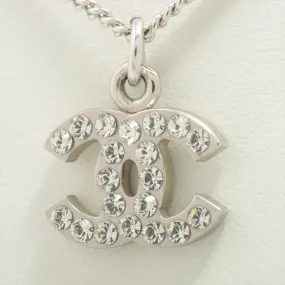 Chanel CC Silver Rhinestone Necklace (Costume Jewellery)