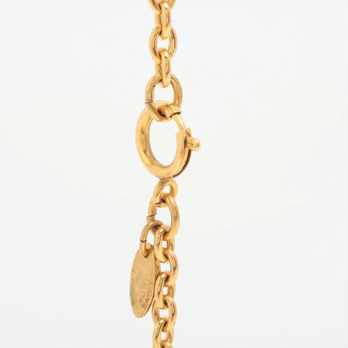 Chanel Circle Coco Logo Gold Necklace Costume Jewellery