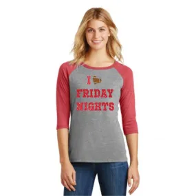 Chap Glitter Friday Nights Raglan with Number on Back