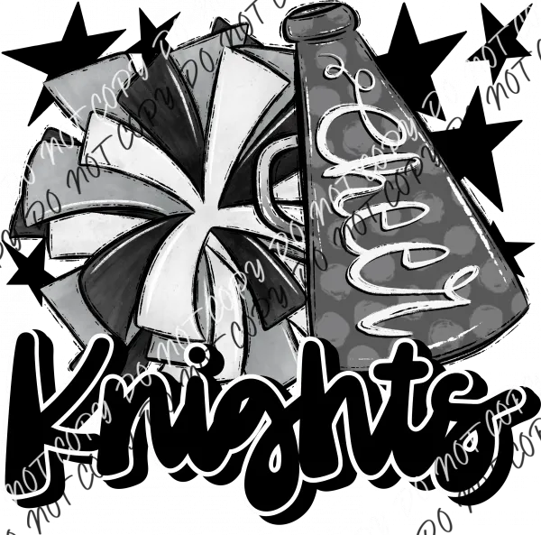 Cheer Mascot Knights DTF Transfer (See Color Options)