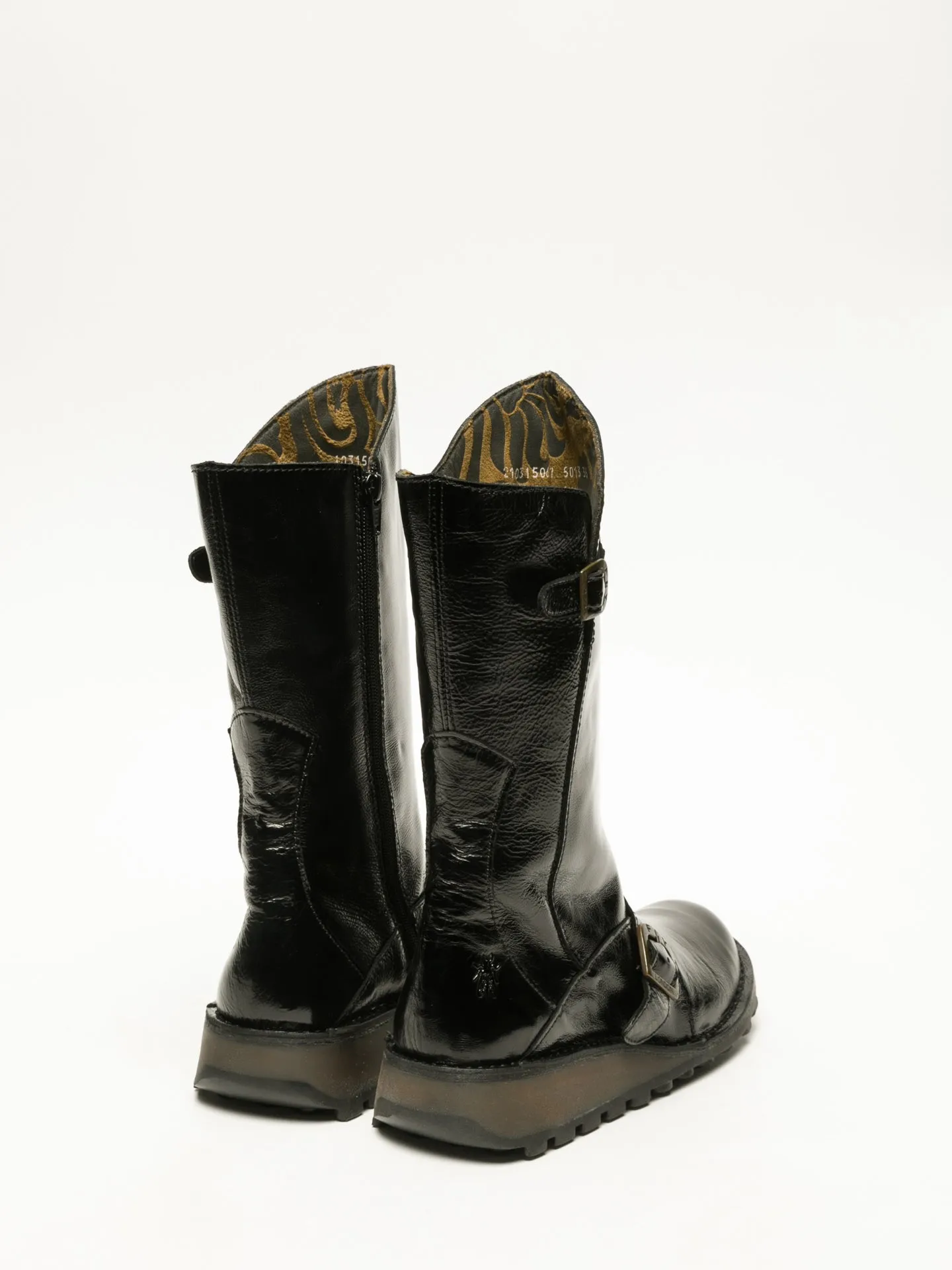 Coal Black Buckle Boots