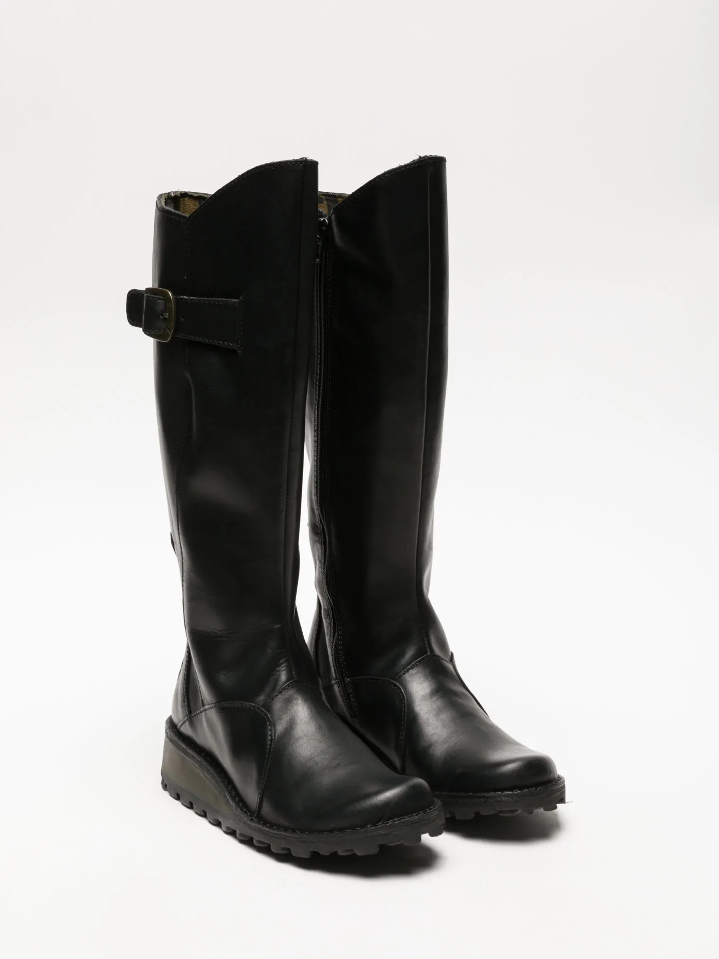 Coal Black Zip Up Boots