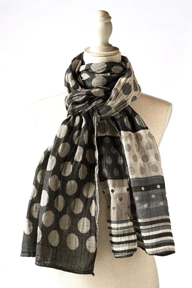 Coline 4 Noir Gris Scarf