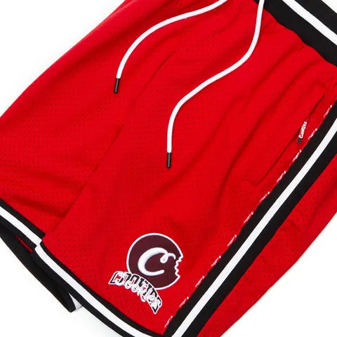 Cookies Loud Pack Mesh Batting Shorts W/Two-Tone Ribbing & Embroided Logo (Red) 1557K5855