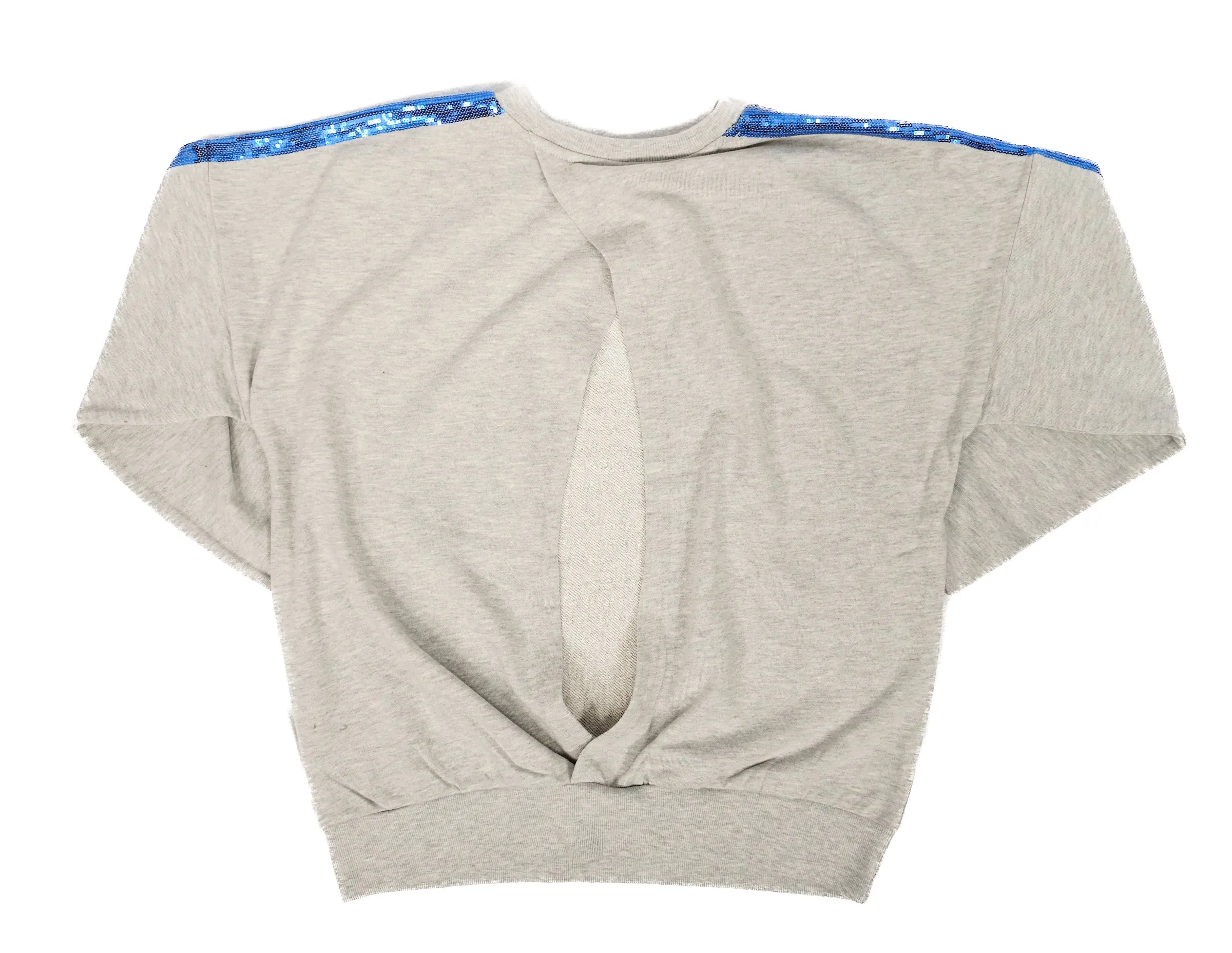 DALLAS MAVERICKS GIII WOMEN'S GREY OPEN-BACK SWEATSHIRT