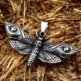 Death's-head Hawkmoth Stainless Steel Skull Pendant