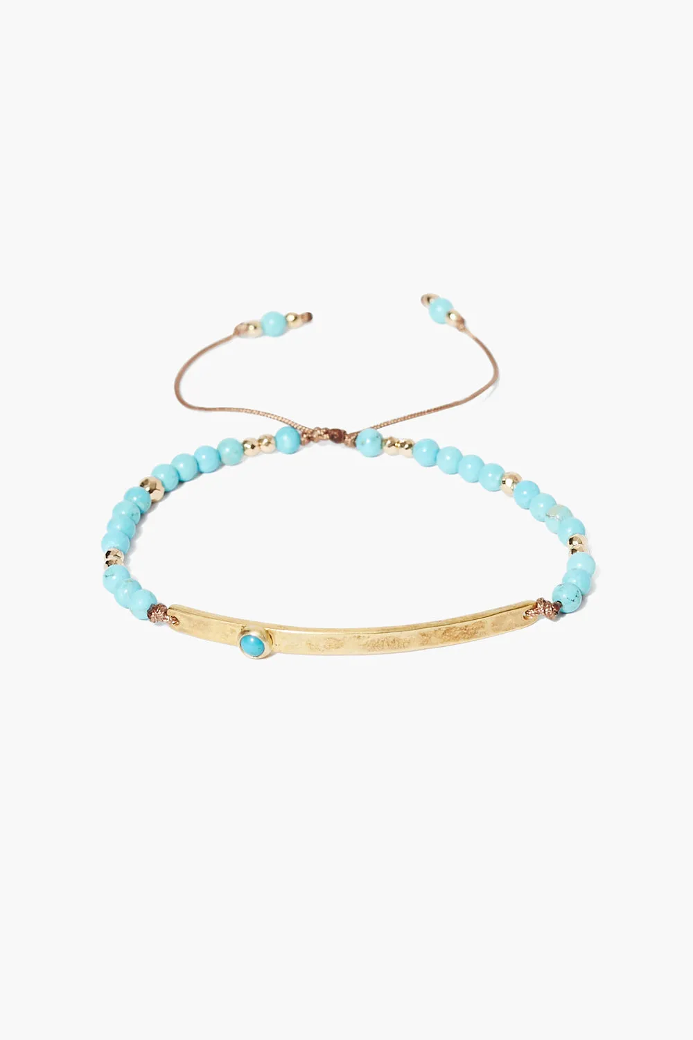 Delilah Pull-Tie Bracelet Turquoise Mix