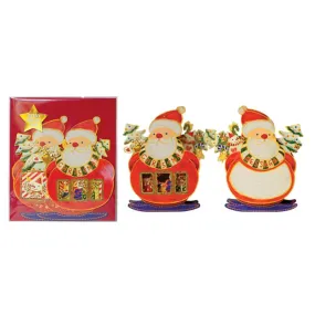 D'Won 3D Christmas Pop-Up Card - Santa On Ski