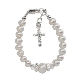 Eden - Sterling Silver Cross Baptism Christening Bracelet