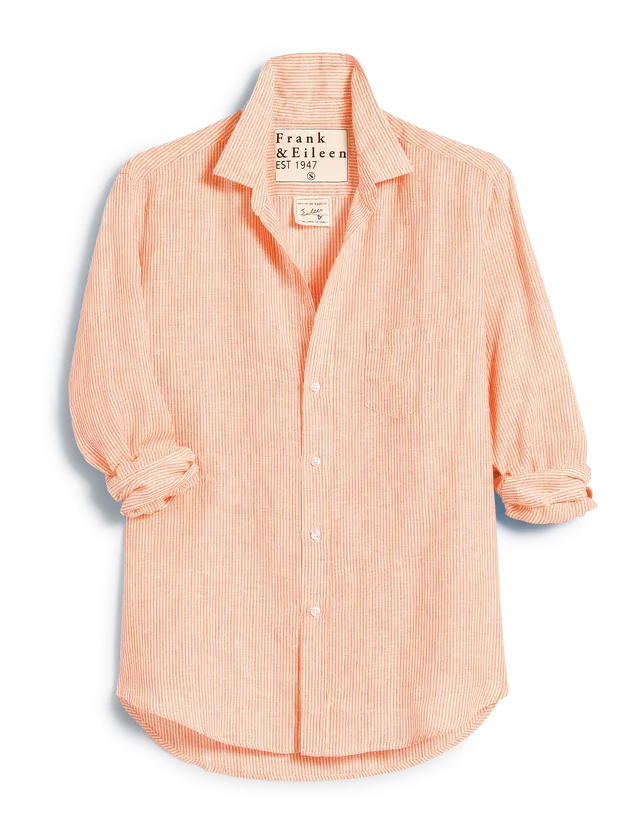 Eileen Button Up Orange Stripe