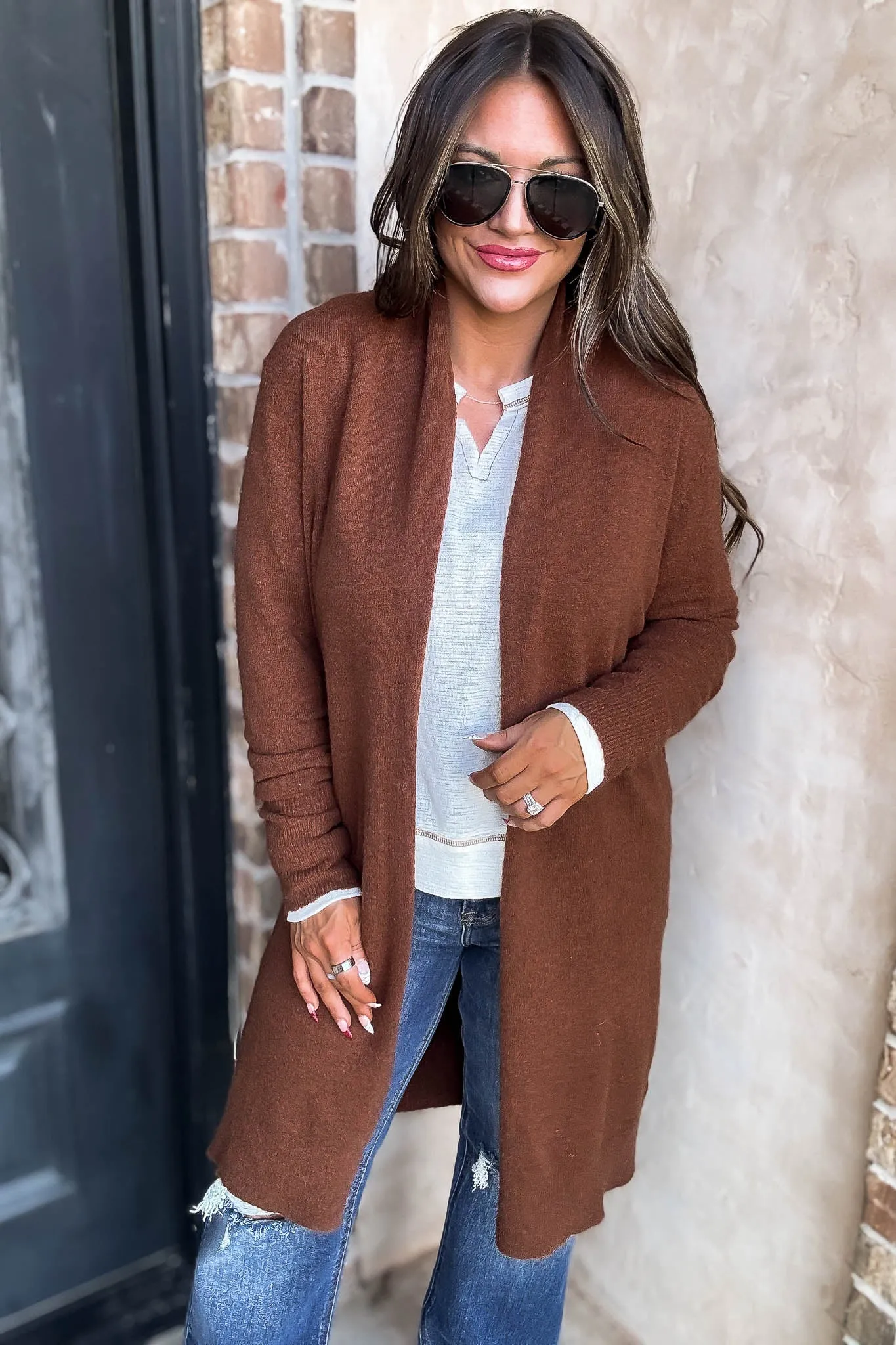 Fall Sweet Fall Brown Cardigan