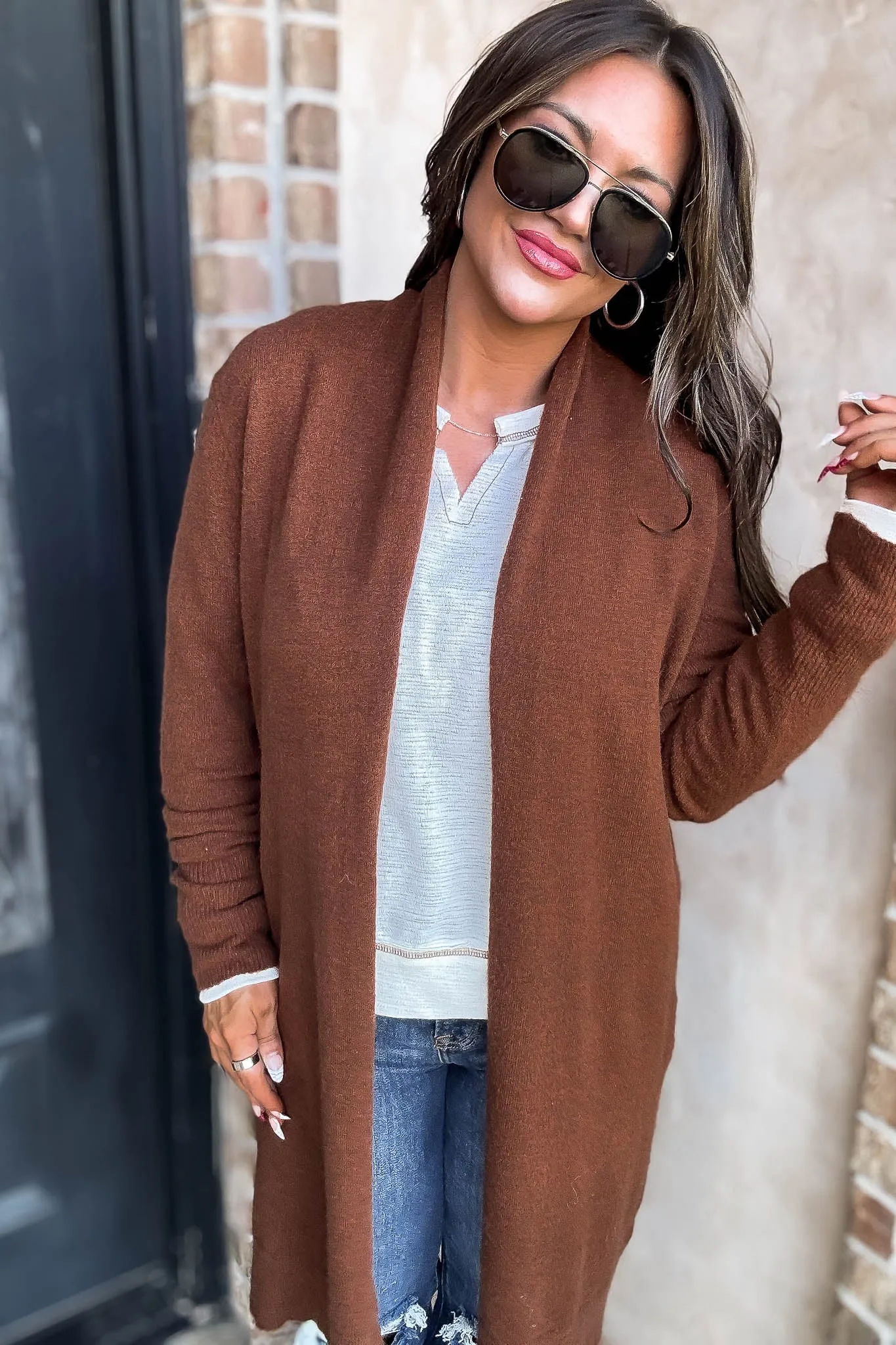 Fall Sweet Fall Brown Cardigan