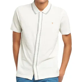 Farah Homerton Pique Polo Shirt - Chalk Marl