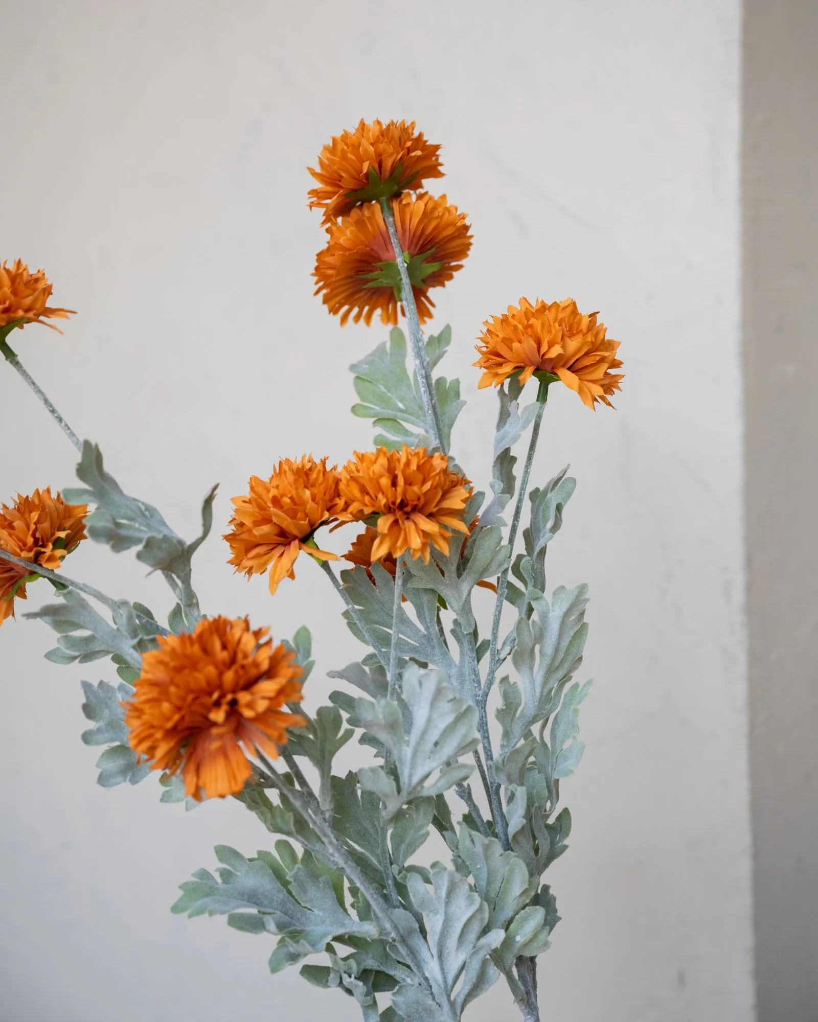 Faux Flower Chrysant Rust