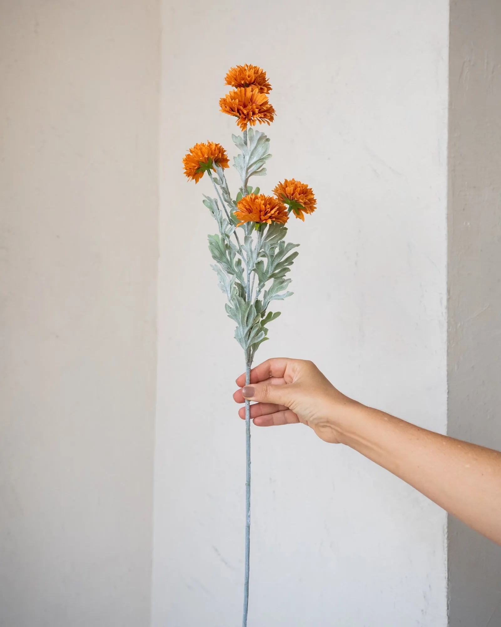 Faux Flower Chrysant Rust