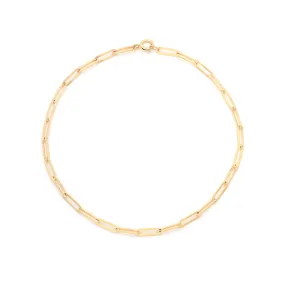 Flat Drawn Bold Bracelet | Solid 14k Gold