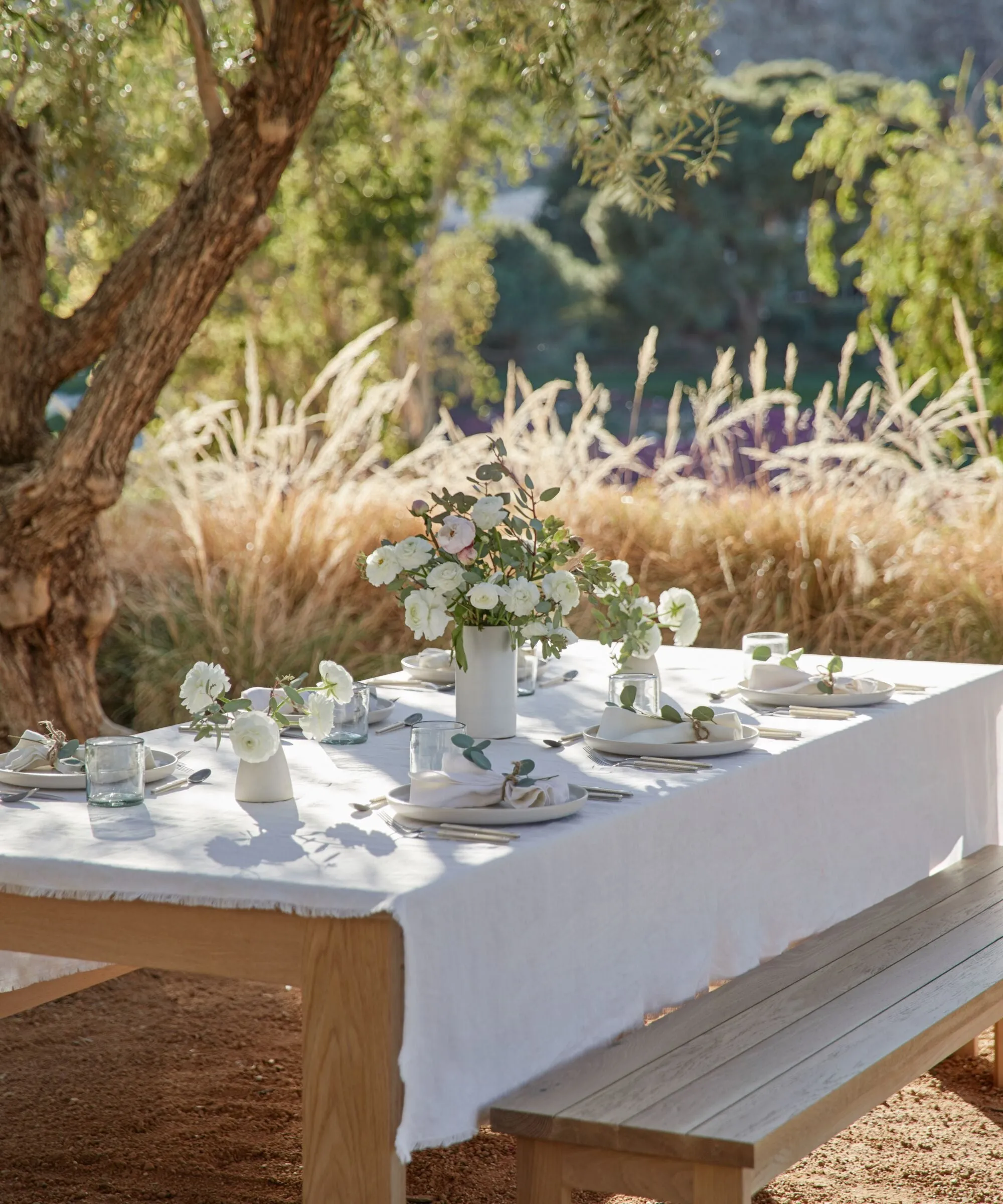 Frayed Linen Tablecloth