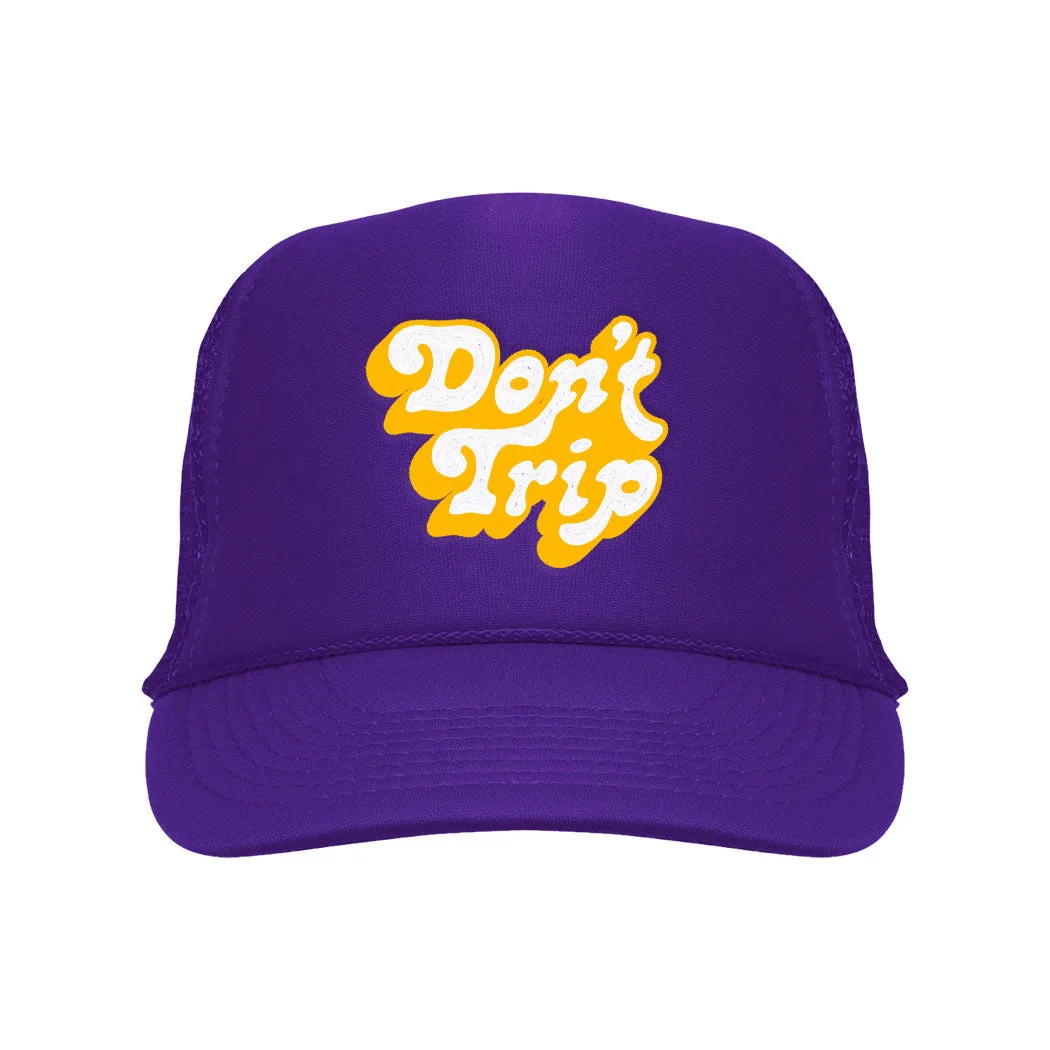 Free and Easy Don't Trip LA Purple and Gold Trucker Hat