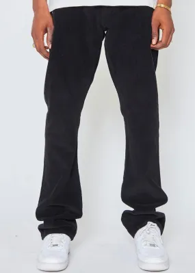 Golden Noir Corduroy Stacked Pants