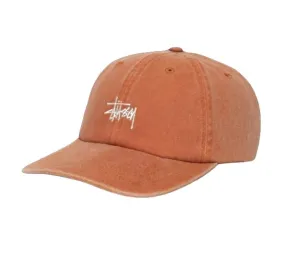 GORRA STUSSY WASHED STOCK LOW PRO CAP RUST RED