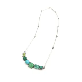 Green Curve Stone Necklace