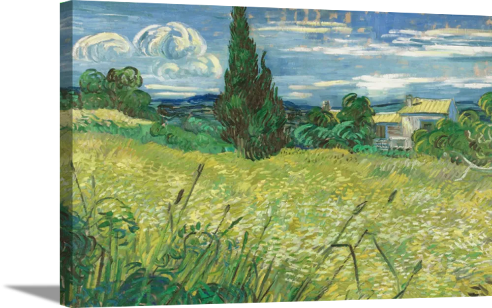 Green Field | Vincent Van Gogh Masters Classic Art in Gallery Wrapped Canvas | Various Sizes