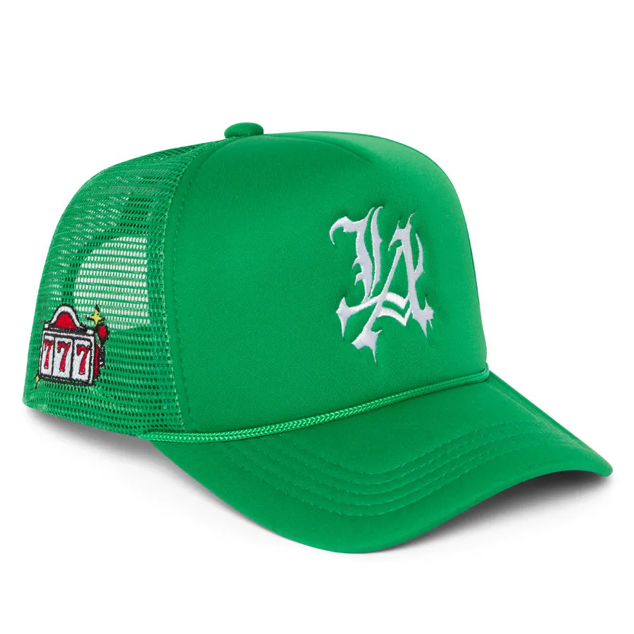 Green "Roll With The Winners" Trucker Hat