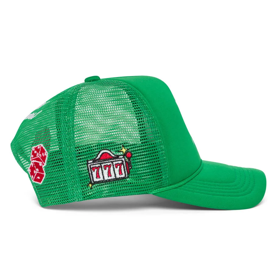 Green "Roll With The Winners" Trucker Hat