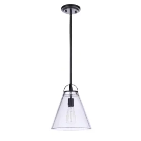 Harper 1 Light Pendant - Black