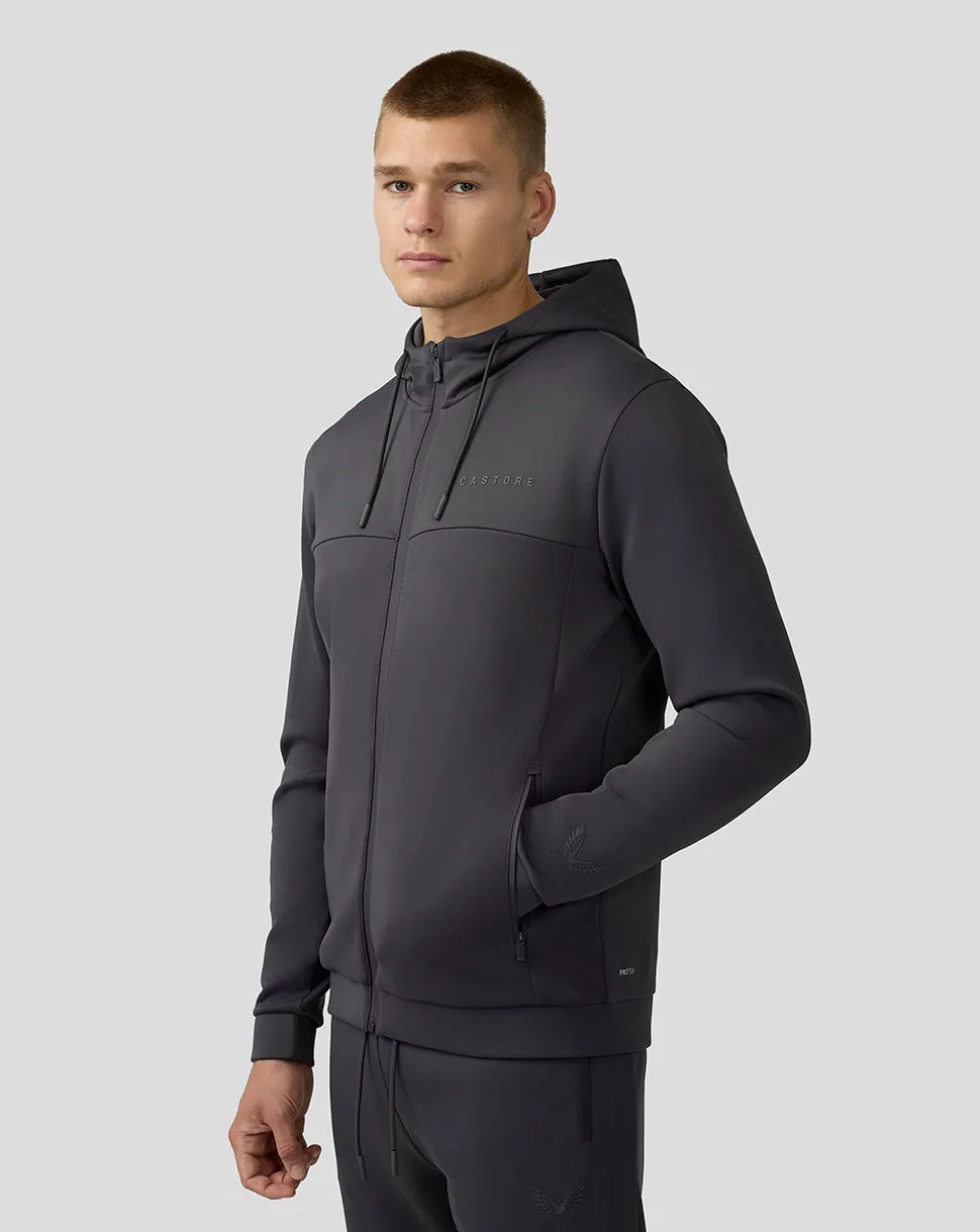 Heren Scuba Lange Mouw Hoodie met Rits - Charcoal