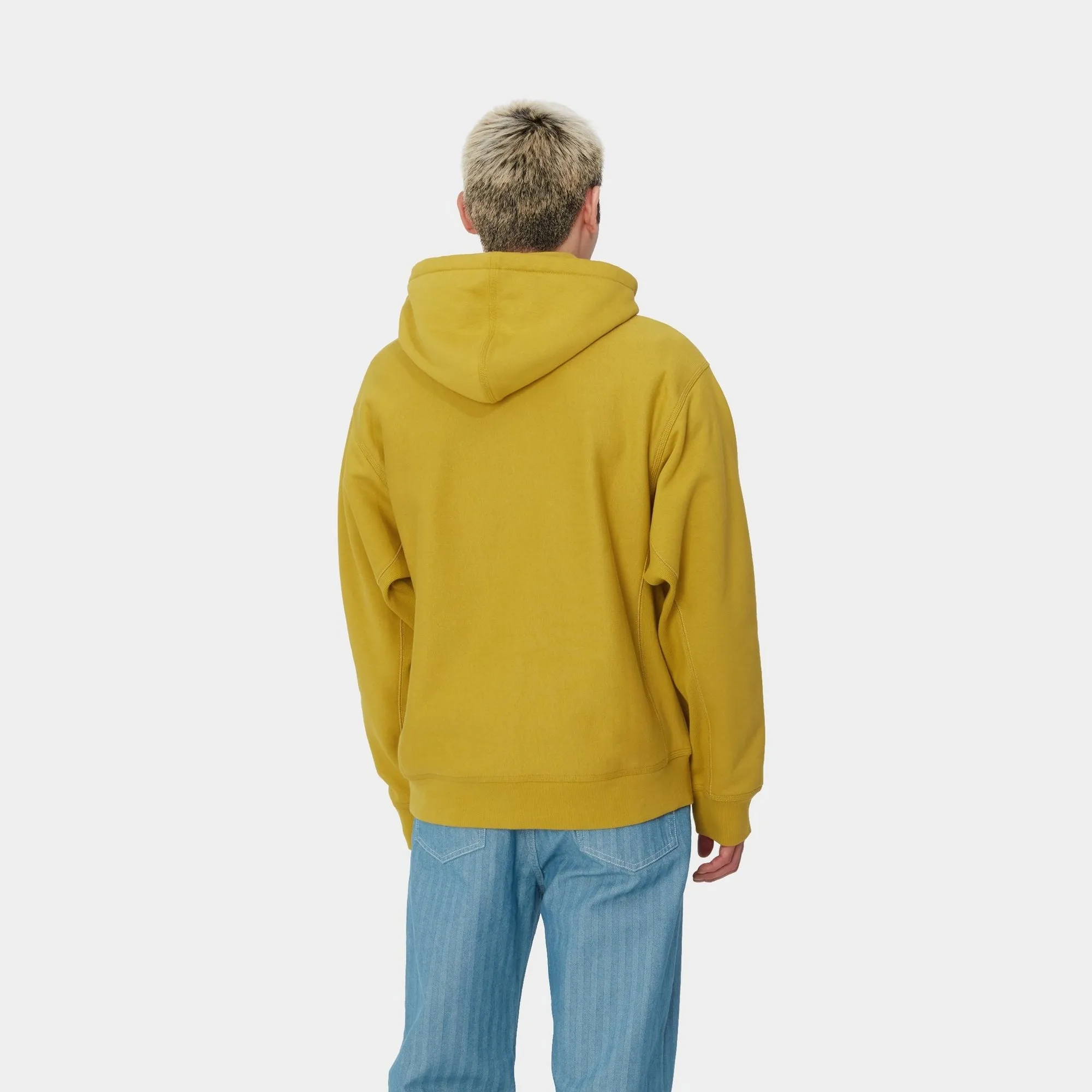 Hooded American Script Sweatshirt | Golden Olive