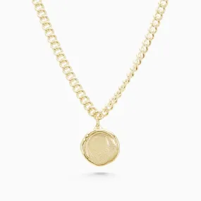 Impression Charm Necklace | Yellow Gold