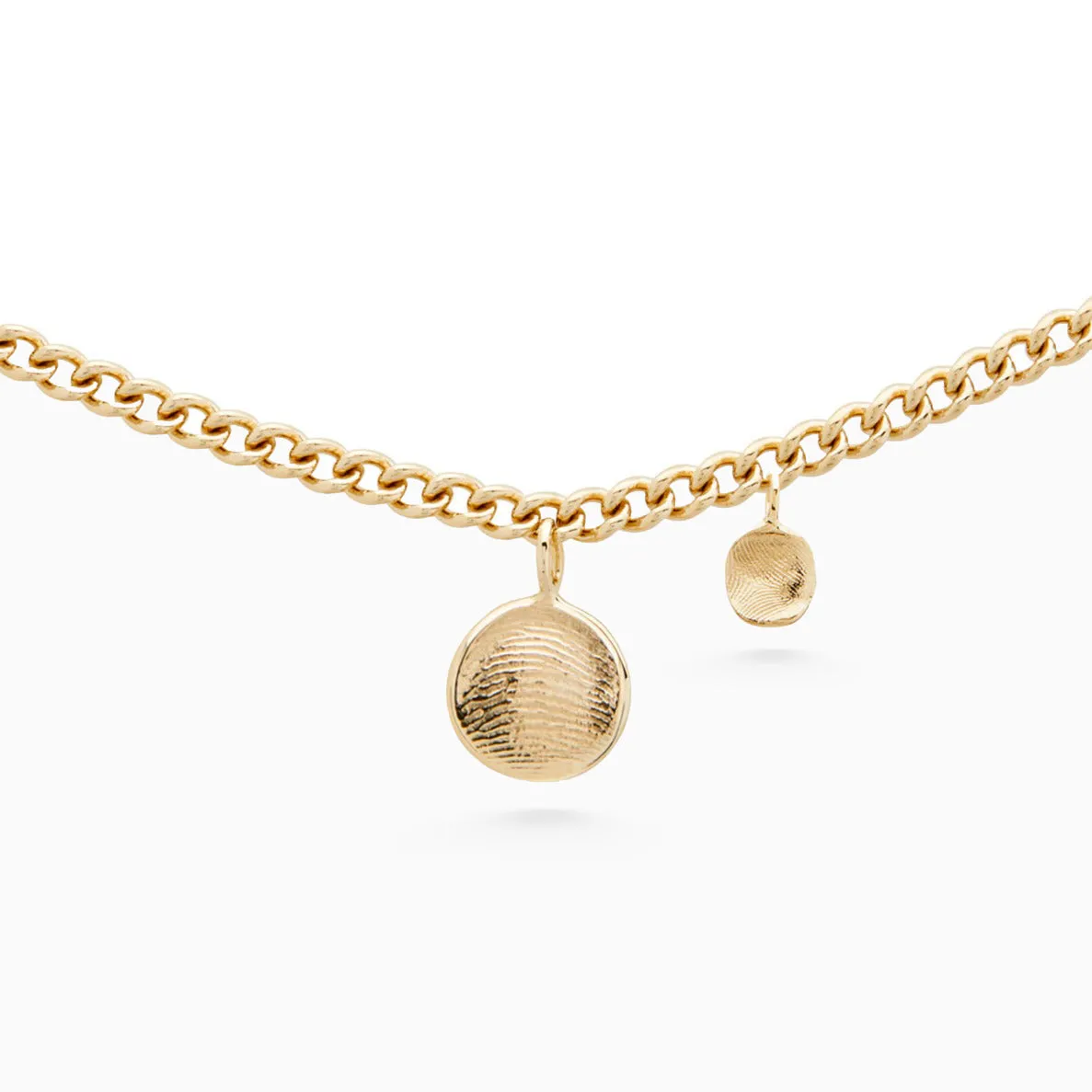 Impression Charm Necklace | Yellow Gold