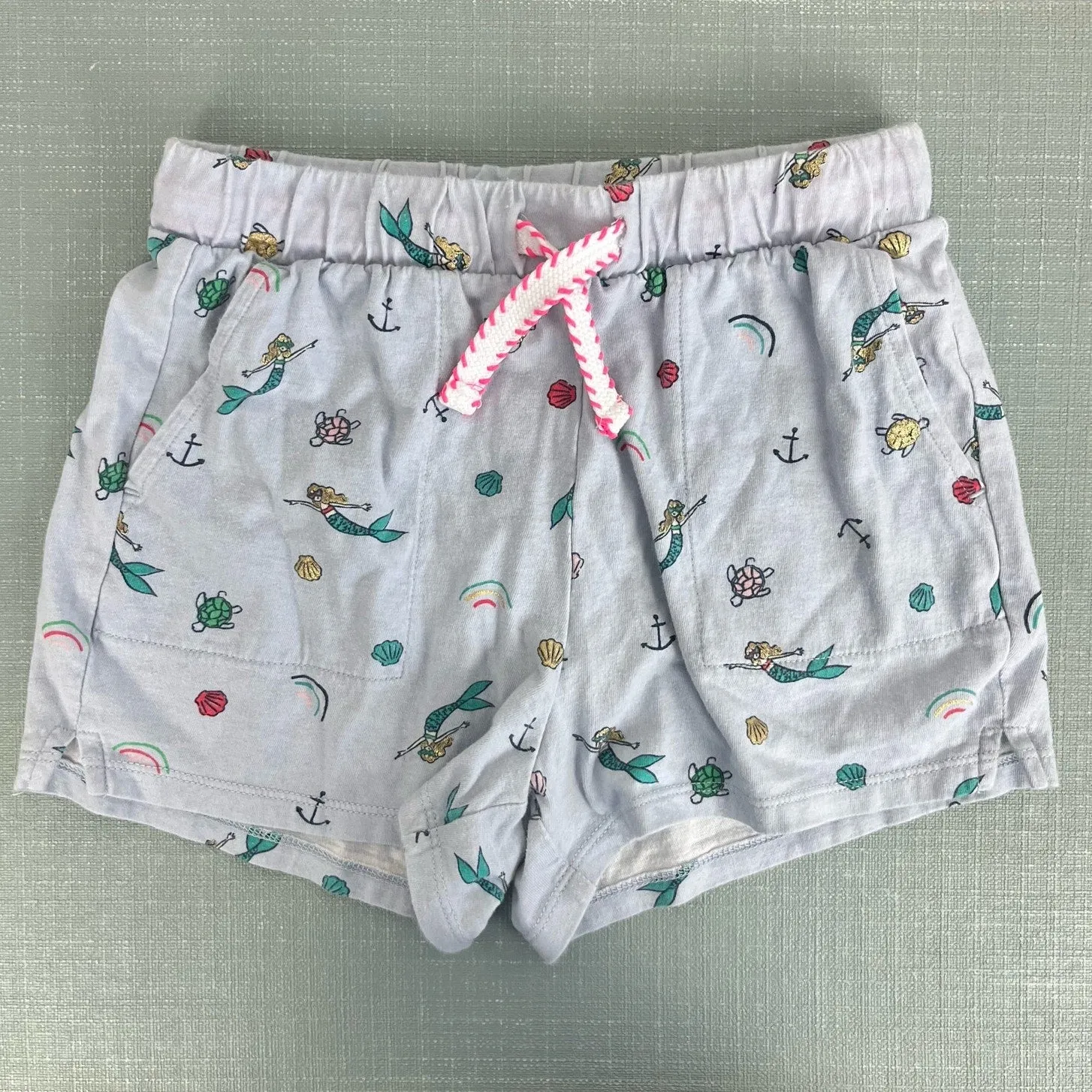 J. Crew Girls' Pull-On Short Mermaid Print Medium 8