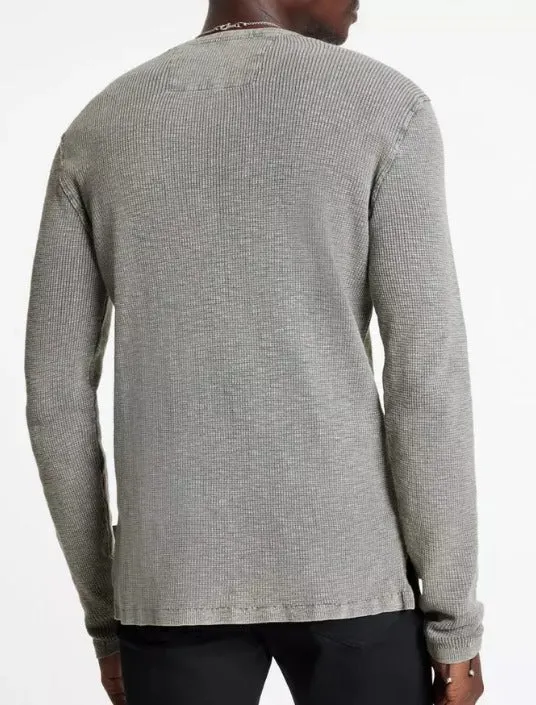 John Varvatos Memphis Waffle Henley, Grey Heather