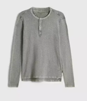 John Varvatos Memphis Waffle Henley, Grey Heather