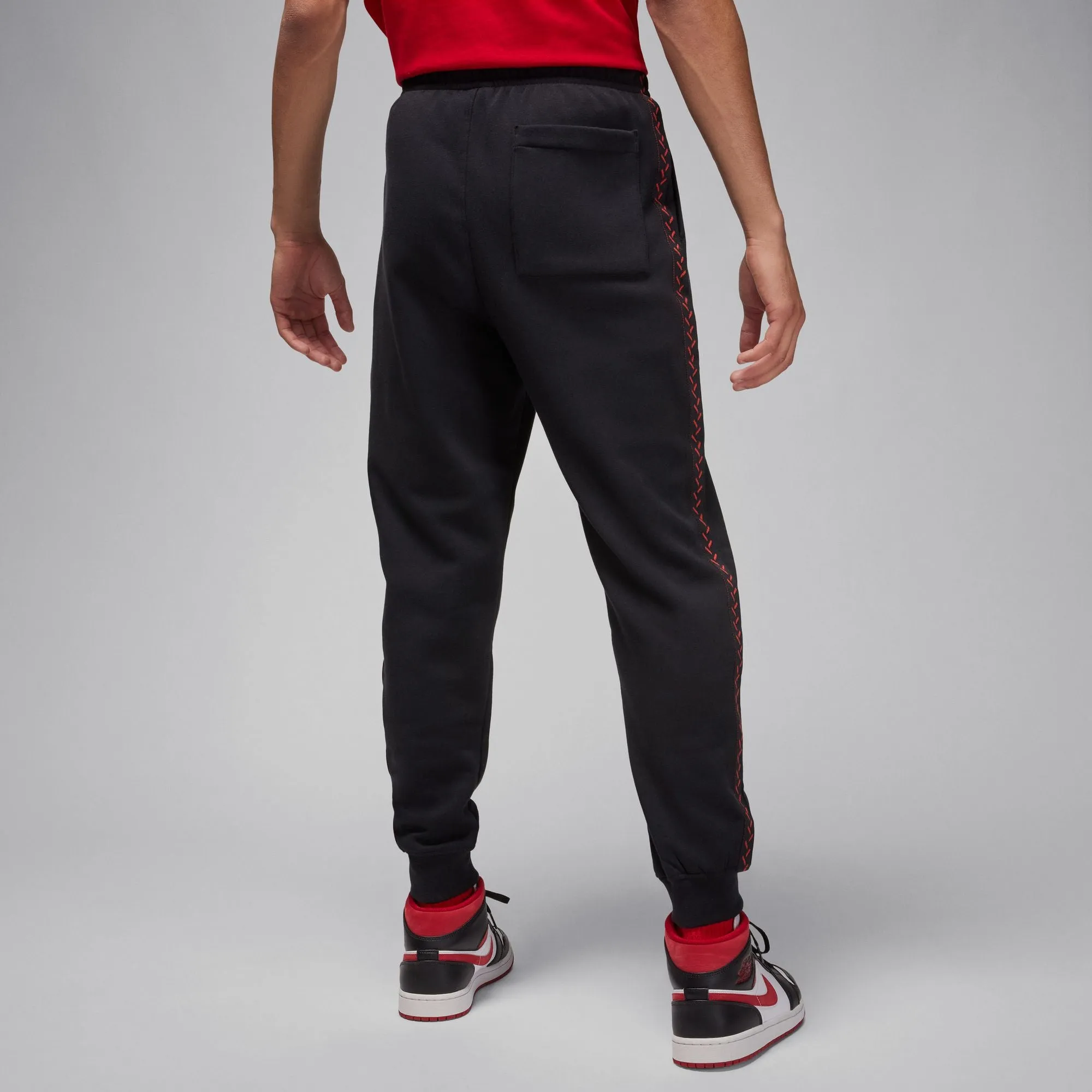 Jordan - Men - Flight MVP HBR Sweatpant - Black/Dune Red