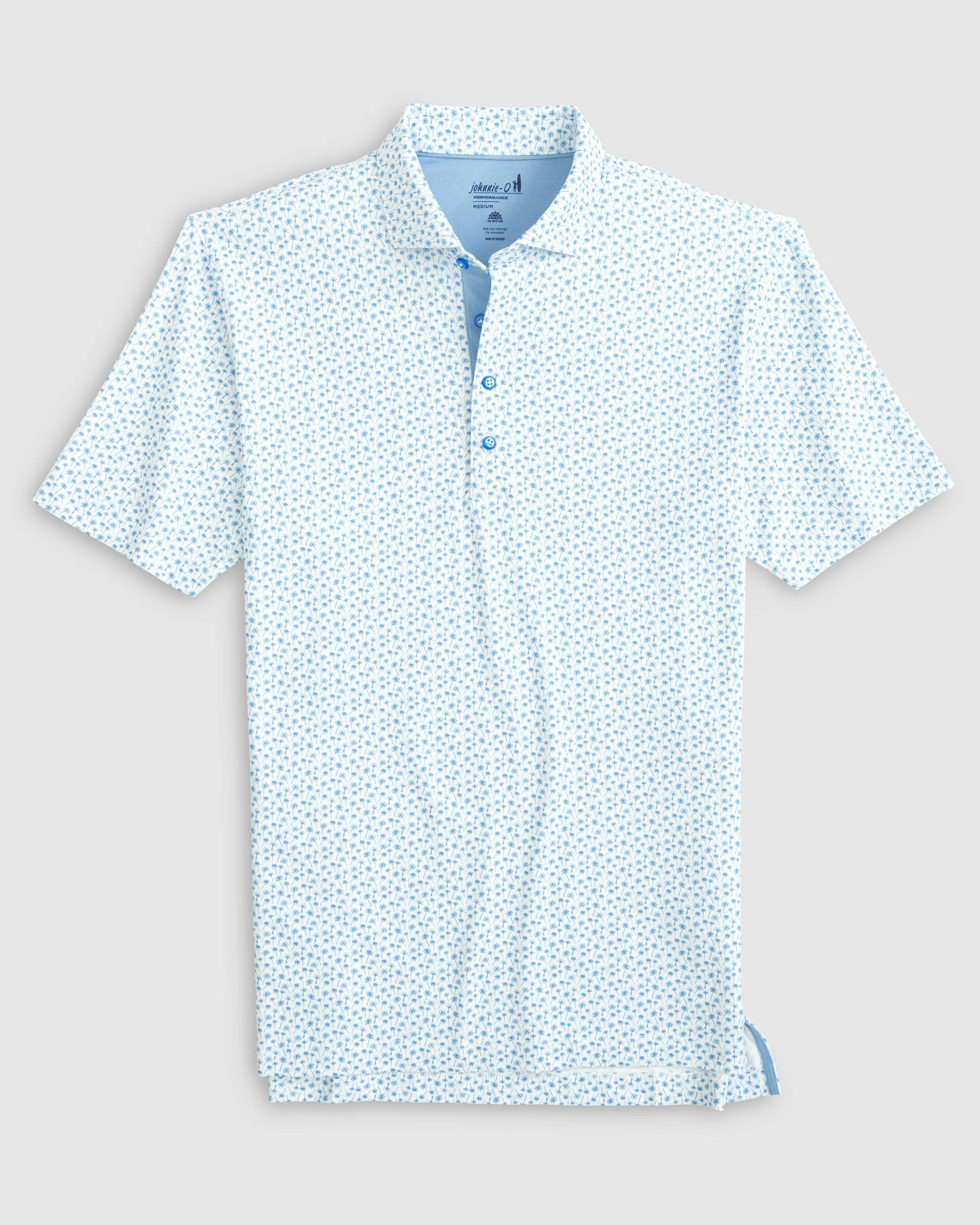 Kailua Printed Mesh Performance Polo- Biarritz