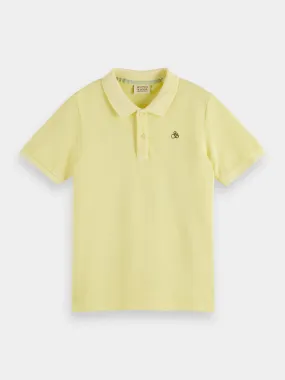 Kids - Garment-dyed pique polo shirt