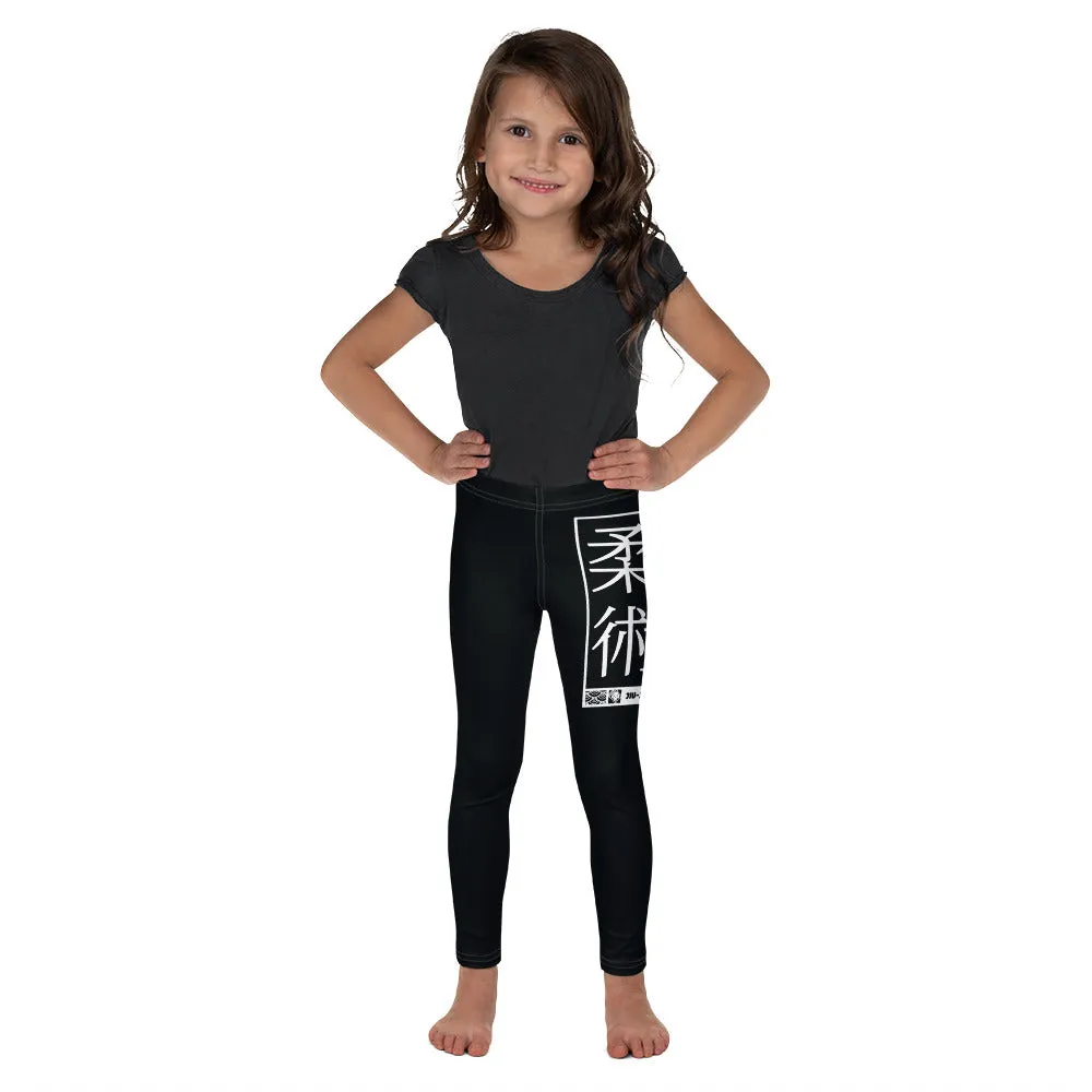 Kids' Girls Yoga Pants Workout Leggings Jiu-Jitsu 015 - Noir