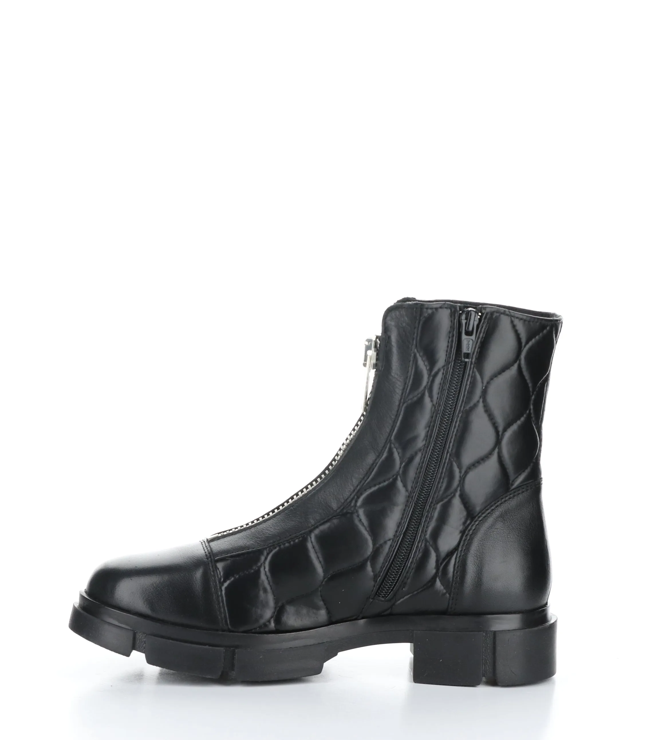 LANE BLACK Round Toe Boots