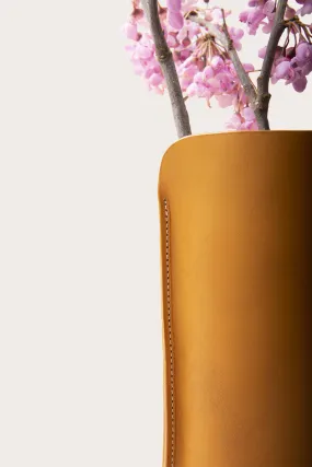 Leather vase Vase cover cylinder