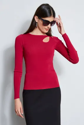 Long Sleeve Cut Out Rib Knit