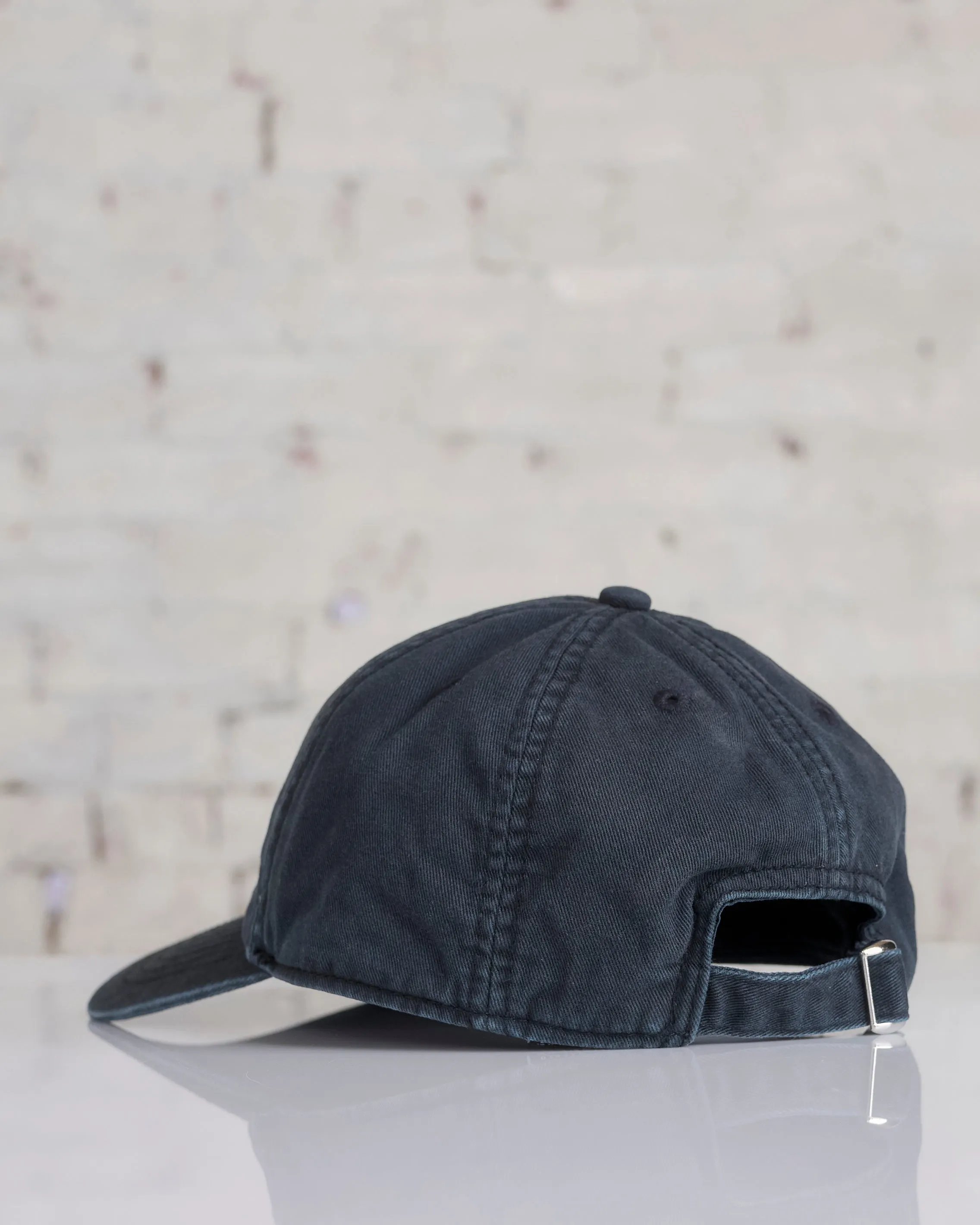 Maison Margiela MM6 Woven Numbers Logo Cap Washed Black