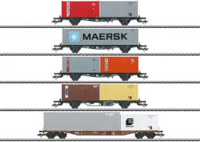 Marklin H0 47680 Container Transport Car Set