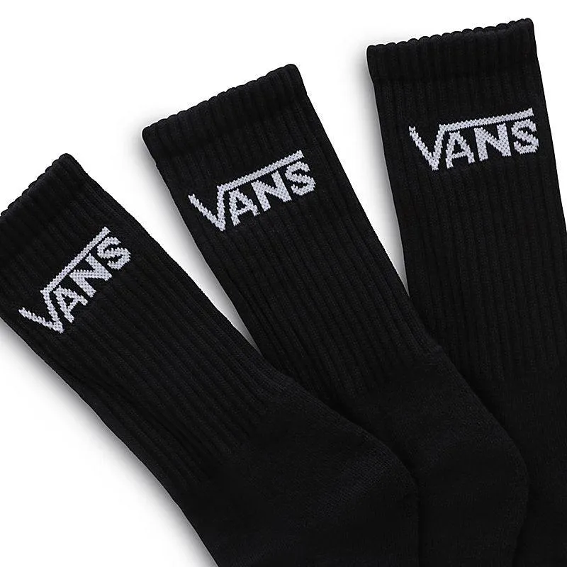 Medias Vans Classic Crew Tripack Negro